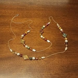 48" Necklace w/ Faux Stones/Gems